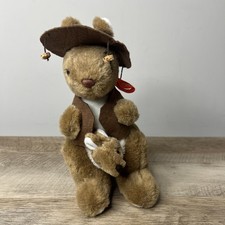 Australian Kangaroo Stuffed Animal w/baby Joey Plush 6 No Tags With Hat