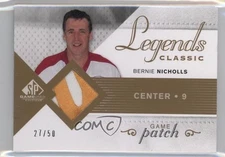 2007-08 SP Game Used Edition Legends Classic Jersey /50 Bernie Nicholls Patch