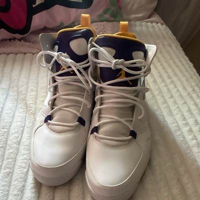 Jordan Air Jordan 6 GS Sneaker White/Blue/Yellow Leather High Top US 13 No box