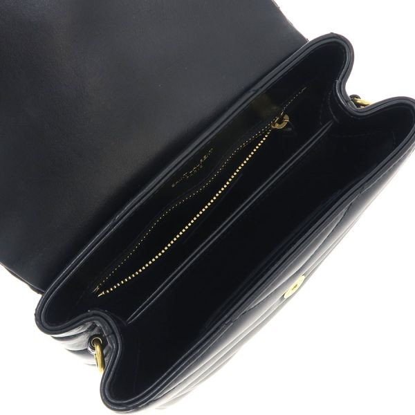 AUTENTICA BORSA GIOCATTOLO SAINT LAURENT PARIS LULU 467072 BORSA A TRACOLLA DONNA PELLE NERA