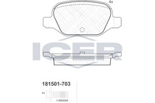 Bremsbeläge für Fiat 500 C Idea Punto Panda / Classic Abarth 595 695 ab 99->