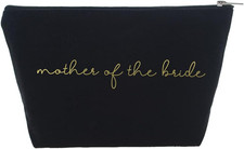 Bridal Party Make up Bag Set Black, Mother of the Bride 1 Qty 