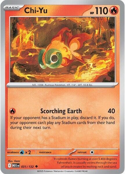 Pokemon TCG Mega Evolution Chi Yu 031/132 Reverse Holo Uncommon