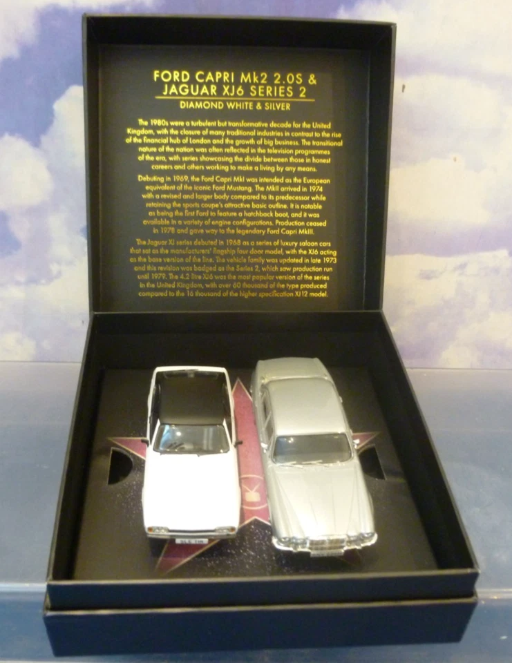 CORGI 1/43 MK2 FORD CAPRI 2.0S WHITE & JAGUAR XJ6 SERIES 2 SILVER MINDER CC91992 - Image 2 of 4