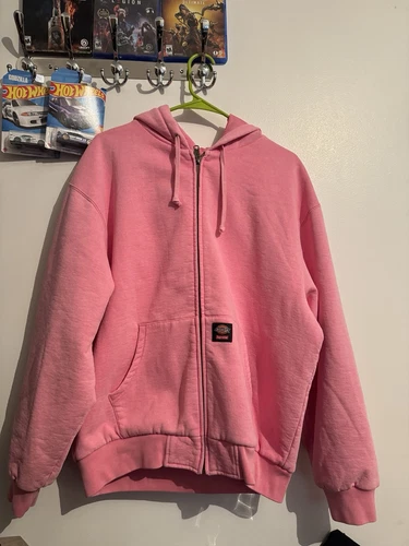 Sweat à capuche matelassé doublé zippé Supreme X Dickies rose taille M