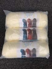 Lot 3 Yarnspirations Caron Simply Soft Colorway Off White Acrylic Yarn Worsted