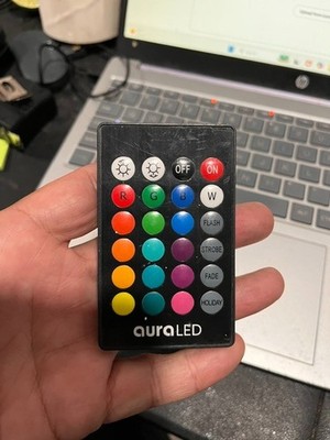 AURA ORIGINAL LED REMOTE CONTROL BLACK/MULTICOLOR BUTTONS 3.250'' X 2''