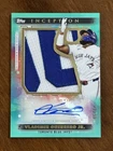 Vladimir Guerrero Jr 2024 Topps Inception Silhouette Auto Jumbo Patch #/50 Aqua