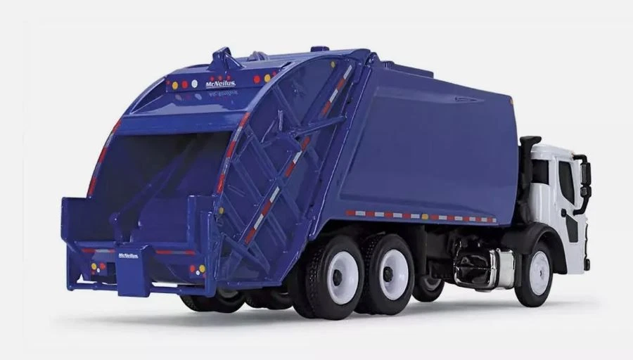 ,FIRST GEAR, MACK LR 6x4 con contenedor de residuos McNEILUS azul y blanco, 1... - Imagen 2 de 3