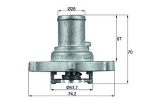 Mahle Thermostat, KüHlmittel Ti 122 87D FüR Autobianchi Passend FüR Fiat