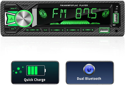 Single Din Car Stereo Bluetooth Hands Free Calling Car Audio Receivers with Digi