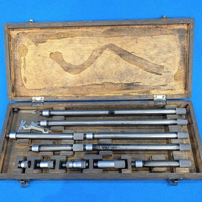 Mitutoyo Inside Micrometer IMZ-1500 Extension Rod Type Silver Used W/ Box Japan