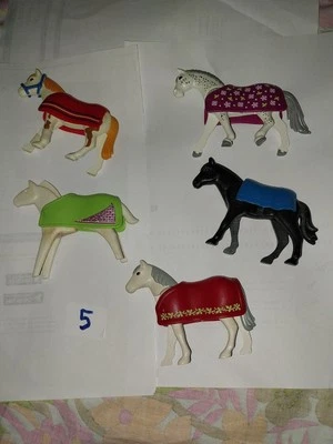Playmobil Lot De 5, Chevaux - Photo 1/2