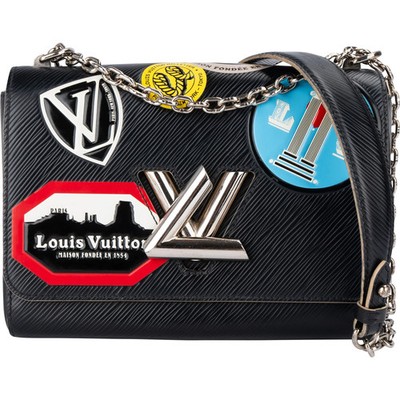 Louis Vuitton Noir Epi Leather Limited World Tour Twist Crossbody Bag Tasche