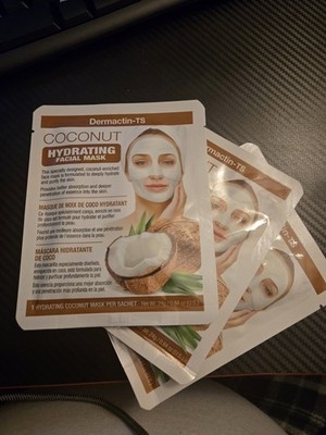Hydrating & Purifing Facial Mask 4 Pack, Coconut Enriched For Better Absorption