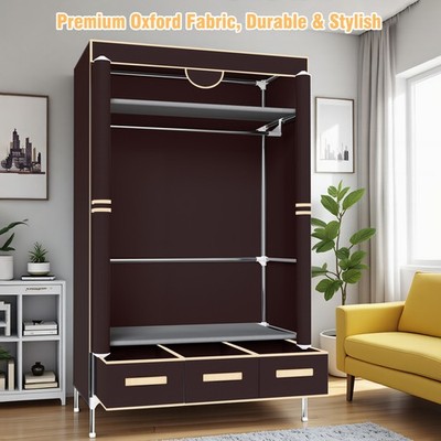 Wardrobe Clothes Rack Heavy Duty Garment Storage Stand Closet Organizer Hanger