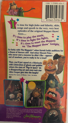 The Muppet Show Monster Laughs with Vincent Price VHS 1994-TESTED