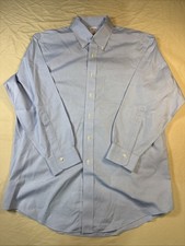 Brooks Brothers Shirt Mens 16 32 1818 Blue Madison Fit Button Up Non Iron Supima