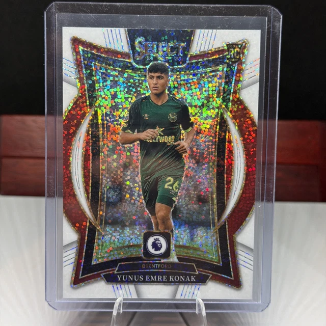 YUNUS EMRE KONAK 💎 2024-25 Panini Select White Sparkle Prizm Rookie - Brentford