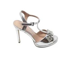 Lauren Lorraine Rhinestone Ornamented Sandal Stiletto Heeled Sandal Size 10 NWB