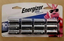Energizer - 123 Lithium Batteries - Pack of 12 - Expires 12/2033