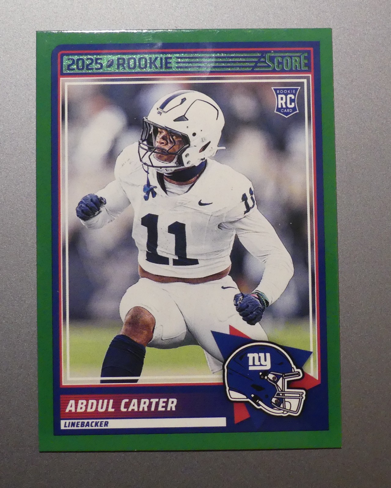2025 Panini Score - ABDUL CARTER - NEW YORK GIANTS - GREEN BORDER - CARD # 16
