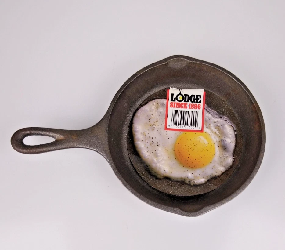 NOS Lodge Cast Iron 6.5" Skillet D1 38K Made in USA Unseasoned Raw