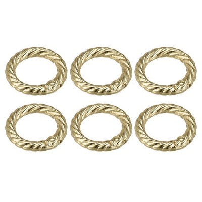 Strap bag circle, 6pcs 29mm metal or circle snap buckles, gold tone