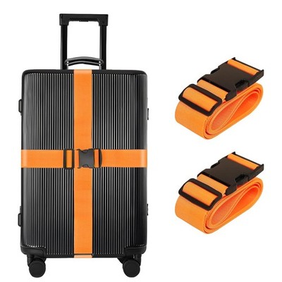 2 Stück Gepäckgurte Koffer 40''-78'' (103-200cm) breit 2'' (5cm), orange 