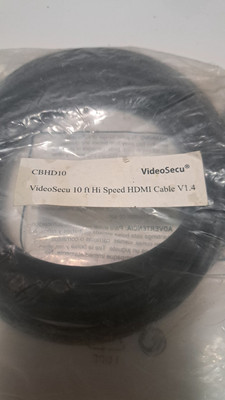 ''Video Secu'' Hi Speed HDMI Cable V 1. 4 Length 10' Ft New In Packaging