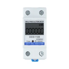 LCD Single Phase Electric Energy Meter KWH AC Digital Watt-Hour Meter 220V 60A