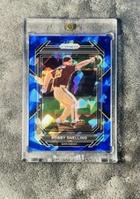 Robby Snelling SSP 2023 Prizm Baseball Blue Cracked Ice SSP Rookie Parallel