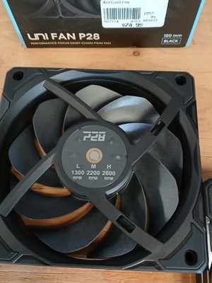 LIAN LI UNI FAN P28 120mm Case Fan - BLACK (3-Pack) UNTESTED | eBay