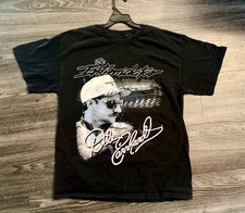 Vintage Style Dale Earnhardt “The Intimidator” NASCAR Tee L Black Double Sided