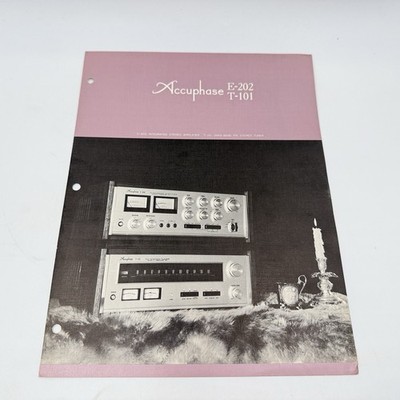ACCUPHASE E-202 Stereo Amplifier & T-101 Tuner Sales Brochure Catalog 1976