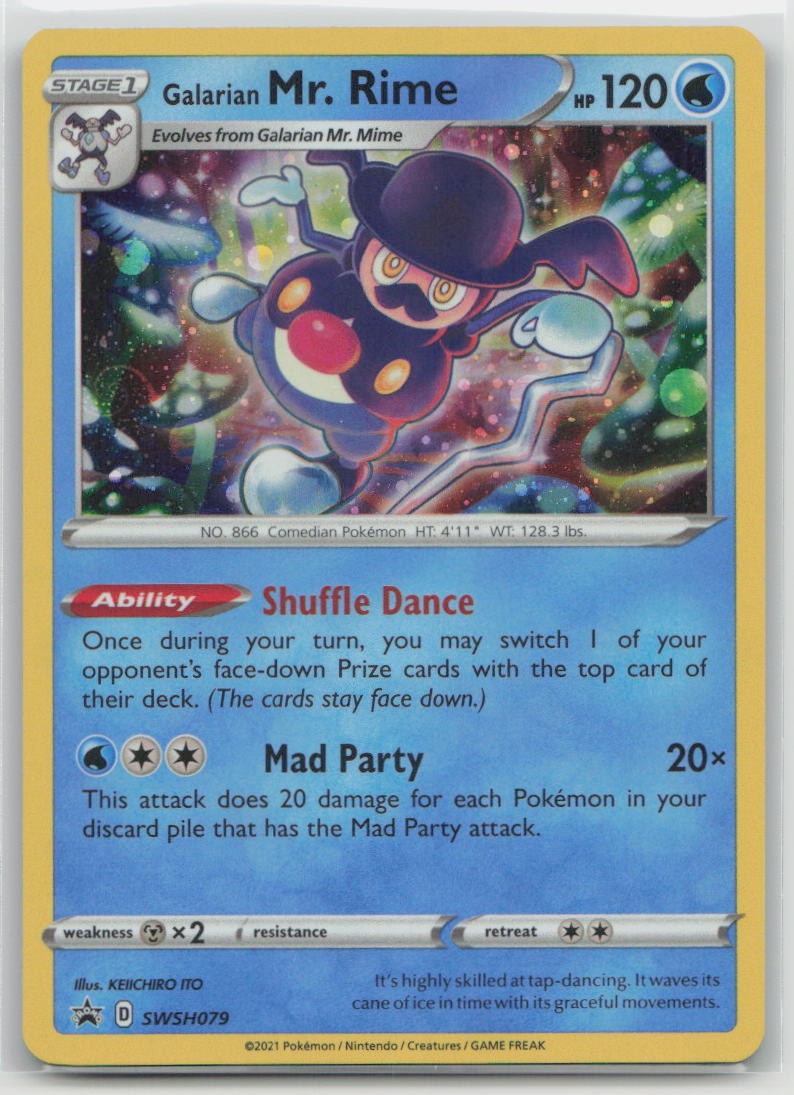 Galarian Mr. Rime SWSH079 Holo Promo Sword & Shield Promo Pokemon Near Mint
