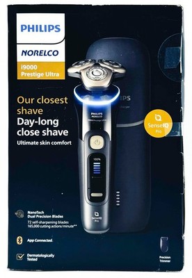 Philips Norelco Shaver i9000 Prestige Ultra W/ UV Case & Trimmer XP9400/89 - OB