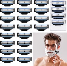 Lamette Mach 3 turbo 24 Pezzi Ricariche per Lame per Rasoio Da Uomo Lame Barba €