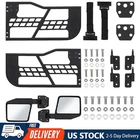 For Wrangler JK 2007-2018 Half Tube Tubular Doors With Mirrors Left+Right