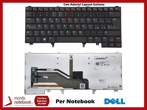 Tastiera Notebook DELL Latitude E6220 E6420 E6320 E5420 CON ADESIVI LAYOUT ITA (
