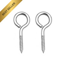 Stainless Steel Screw Eyes 2 Inch Heavy Duty Eye Bolts 40 Pack Indoor Outdoors