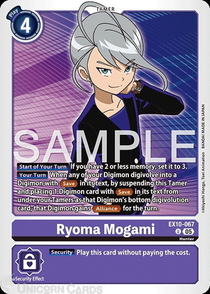 EX10-067 Ryoma Mogami : Uncommon Digimon Card : EX10: Sinister Order