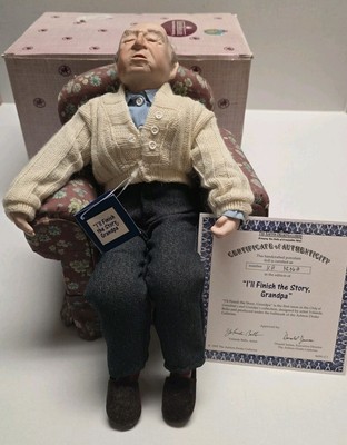 Ashton Drake Grandpa Doll I'll Finish The Story, Grandpa! No Granddaughter/Book 