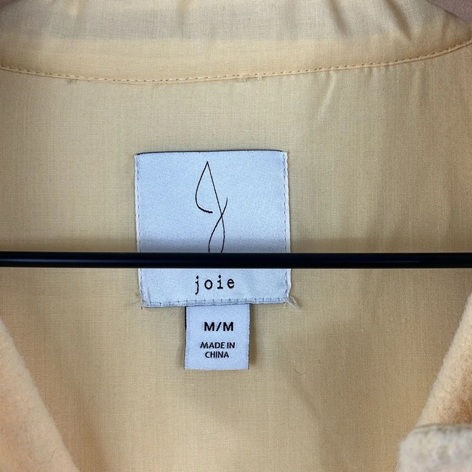 Joie Butter Amarillo Polar Abotonado Camisa Chaqueta Chaqueta Mujer Talla M Otoño Acogedora Foto 3 de 4