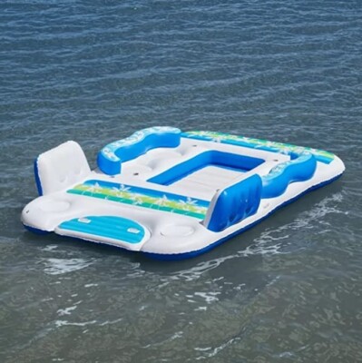 Tropical Tahiti Inflatable Floating Island Person Water Lake Party