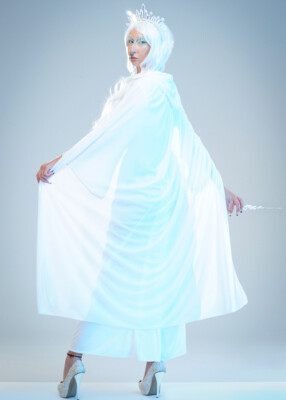 Adult Womens White Snow Queen Costume Winter Wonderland Fancy Dress Outfit  | eBay UK