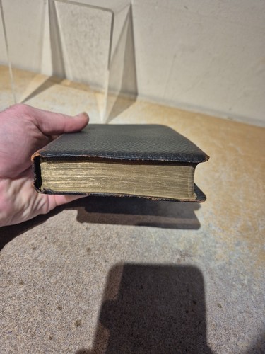Antique Holy Bible Old & New Testament Leather Gold Gilt Early 1900’s IDRU (C2) - Foto 5 di 14