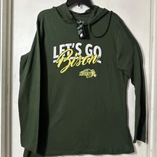 North Dakota State Bison OVB Brand Men’s Size 2XL Green Lightweight Hoodie New