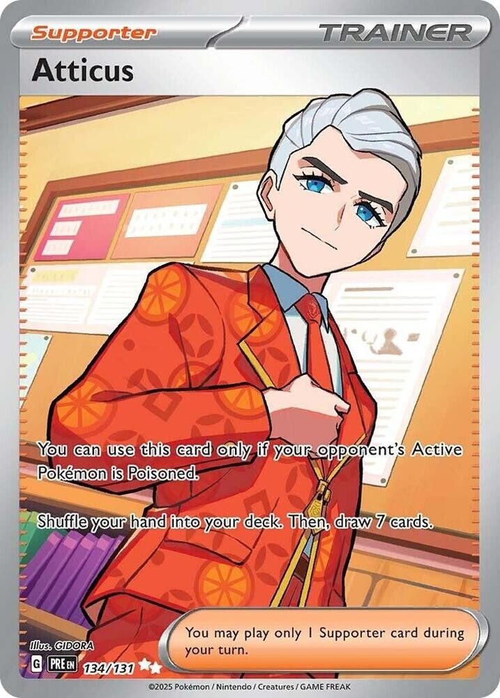 Atticus - 134/131 - Prismatic Evolutions - Pokemon TCG - LP - Full Art - HOLO