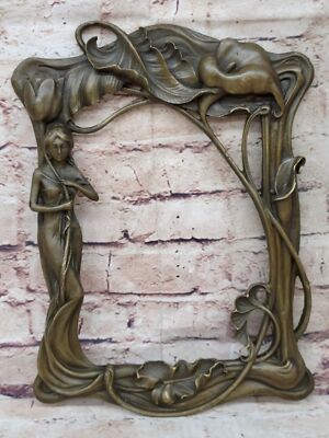 Milo`s Lost Wax Method Bronze Sculpture: Lady Embracing Tulip Gift Sale